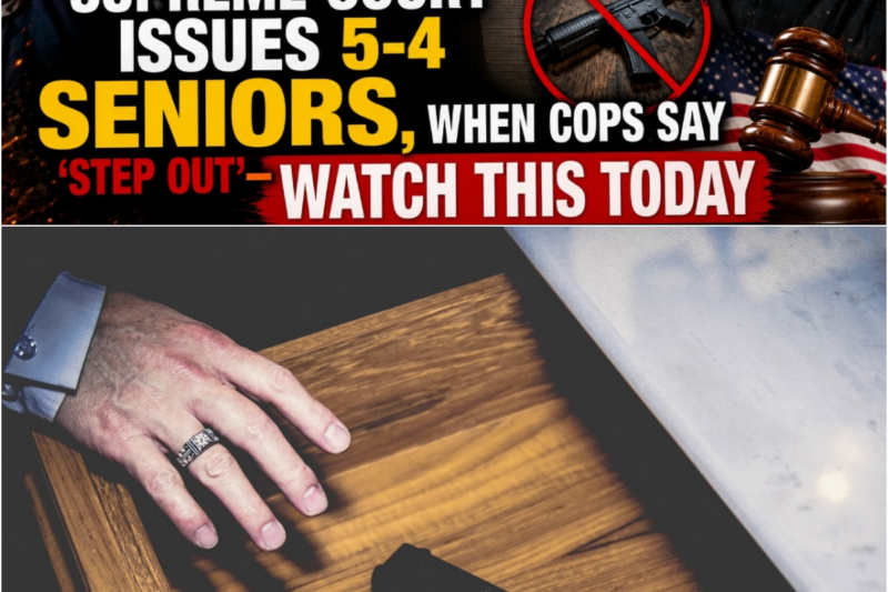 Breaking: Supreme Court Issues 5-4 — Seniors, When Cops Say ‘Step Out’— Watch This Today