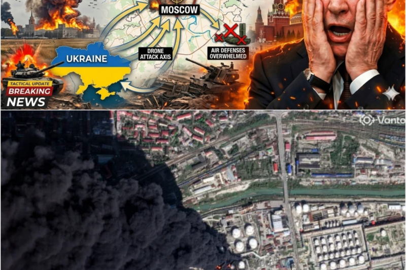 1,000 UKRAINIAN DRONES SWARM Moscow in MASSIVE Assault — Russian Air Defenses OVERWHELMED as War Reaches Putin’s Doorstep!