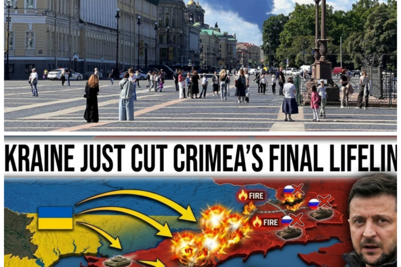 “Ukraine’s Game-Changer: Crimea’s Lifeline Cut, Putin’s Forces Left Stranded!” In a dramatic escalation of the conflict, Ukraine has executed a bold strategy by cutting Crimea’s final lifeline, effectively trapping Putin’s troops in a precarious position. “Did anyone really expect this level of audacity from Ukraine?” As the situation unfolds, the ramifications for both military and political landscapes are profound, igniting intense discussions about the future of the region and the potential for a significant shift in the dynamics of power as Russian forces find themselves cornered and vulnerable.