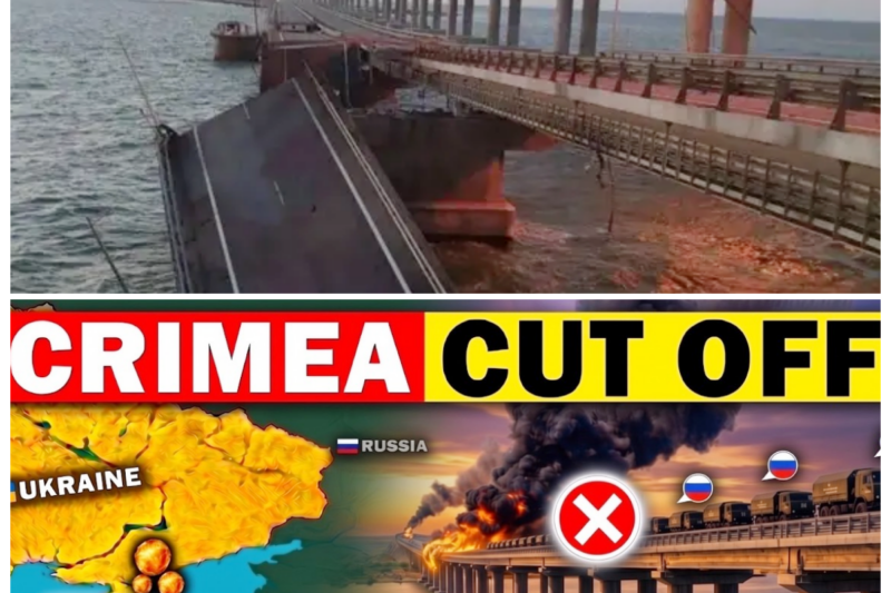 EXPLOSIVE MOVE: Ukraine CUTS Crimea’s MAIN BRIDGE! 60,000 Russian Troops TRAPPED in a Dangerous Game! -ZZ  In a jaw-dropping escalation of the conflict, Ukraine has taken a bold step by destroying Crimea’s main bridge, effectively entrapping 60,000 Russian troops in a perilous position! As the world watches with bated breath, the implications of this audacious act are staggering. What will happen to the soldiers caught in this deadly standoff? Will desperation lead to chaos, or will a strategic retreat be their only option? With the stakes at an all-time high, this dramatic turn could redefine the future of the region. The full story is in the comments below.