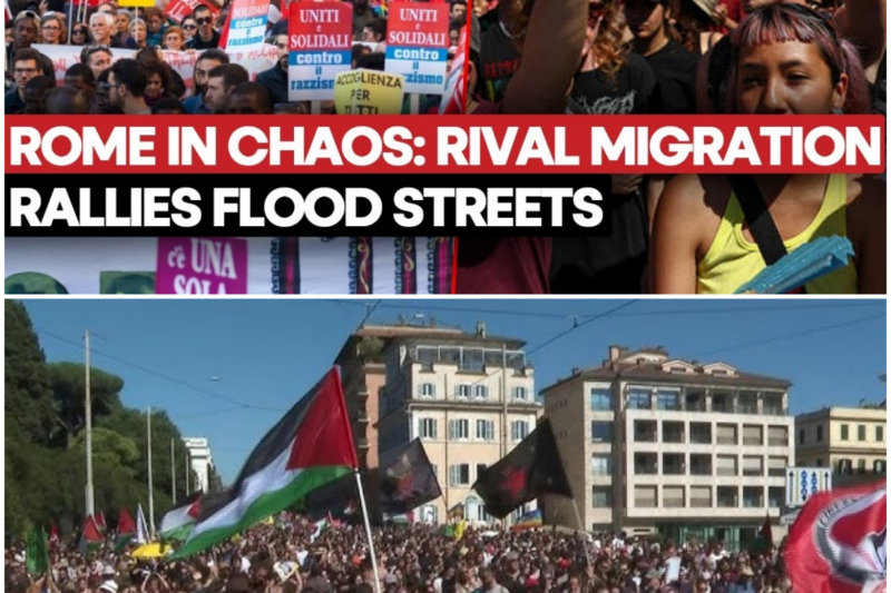 ROME ERUPTS: Tens Of Thousands Flood Streets As Rival Pro- And Anti-Migration Rallies Face Off