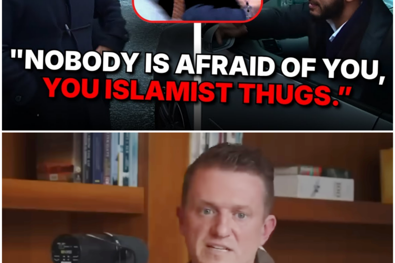 Pro Islamist Tries ATTACKING Tommy Robinson, Then Gets KO’d Instead