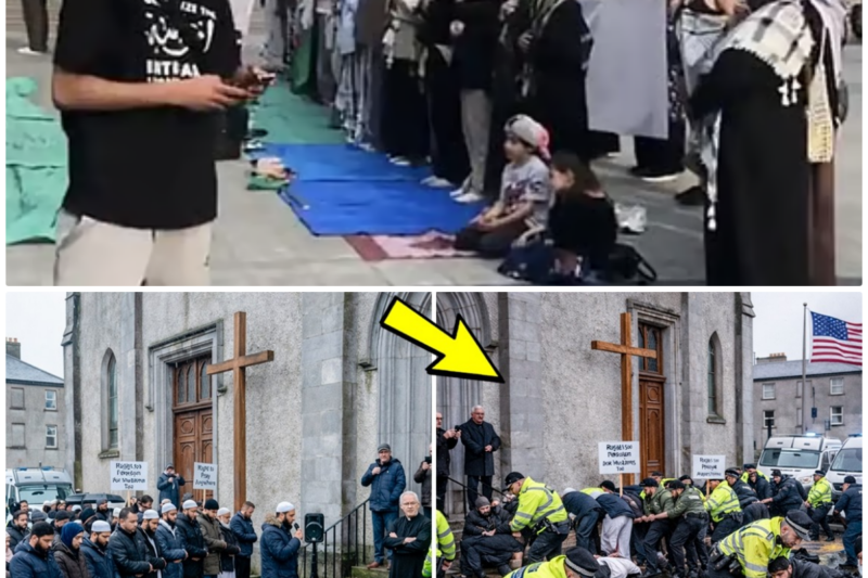 Muslims Try To Pray Outside Catholic Church... Christians THREW Them OUT